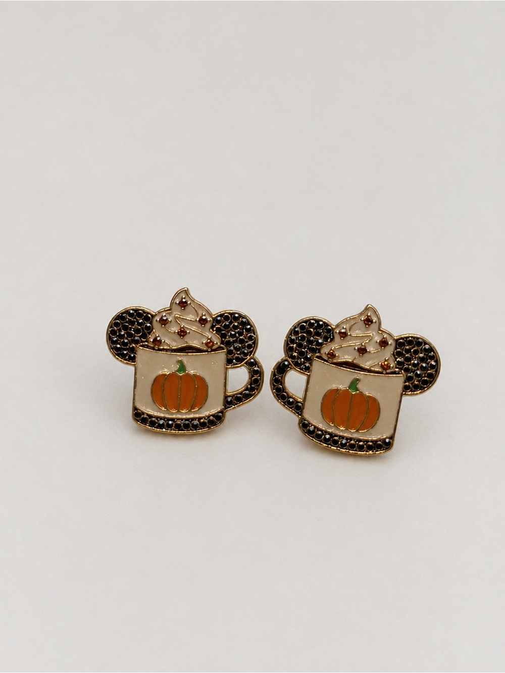 Disney x BaubleBar Mickey Mouse pumpkin-spice latte stud earring
